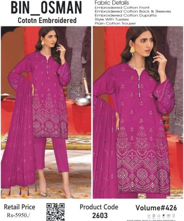 Bin Osman Cotton Embroidered Volume 426