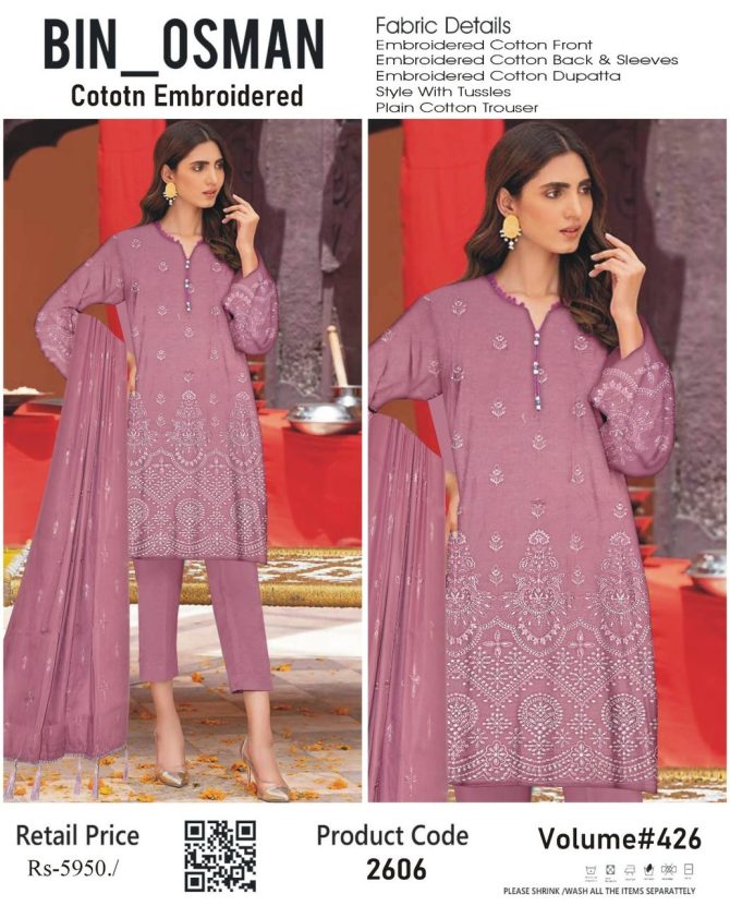 Bin Osman Cotton Embroidered Volume 426 - Image 6