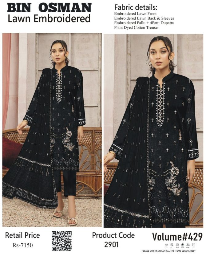 Bin Osman Lawn Embroidered Volume 429 - Image 4
