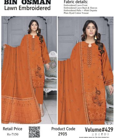Bin Osman Lawn Embroidered Volume 429