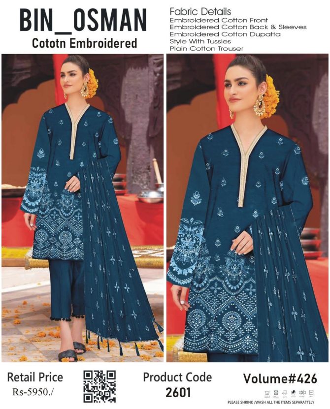 Bin Osman Cotton Embroidered Volume 426 - Image 4